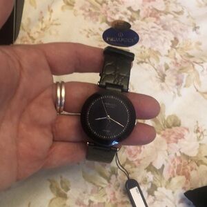 NWT Philip Persio Perucci Milano leather band watch. Will install new battery